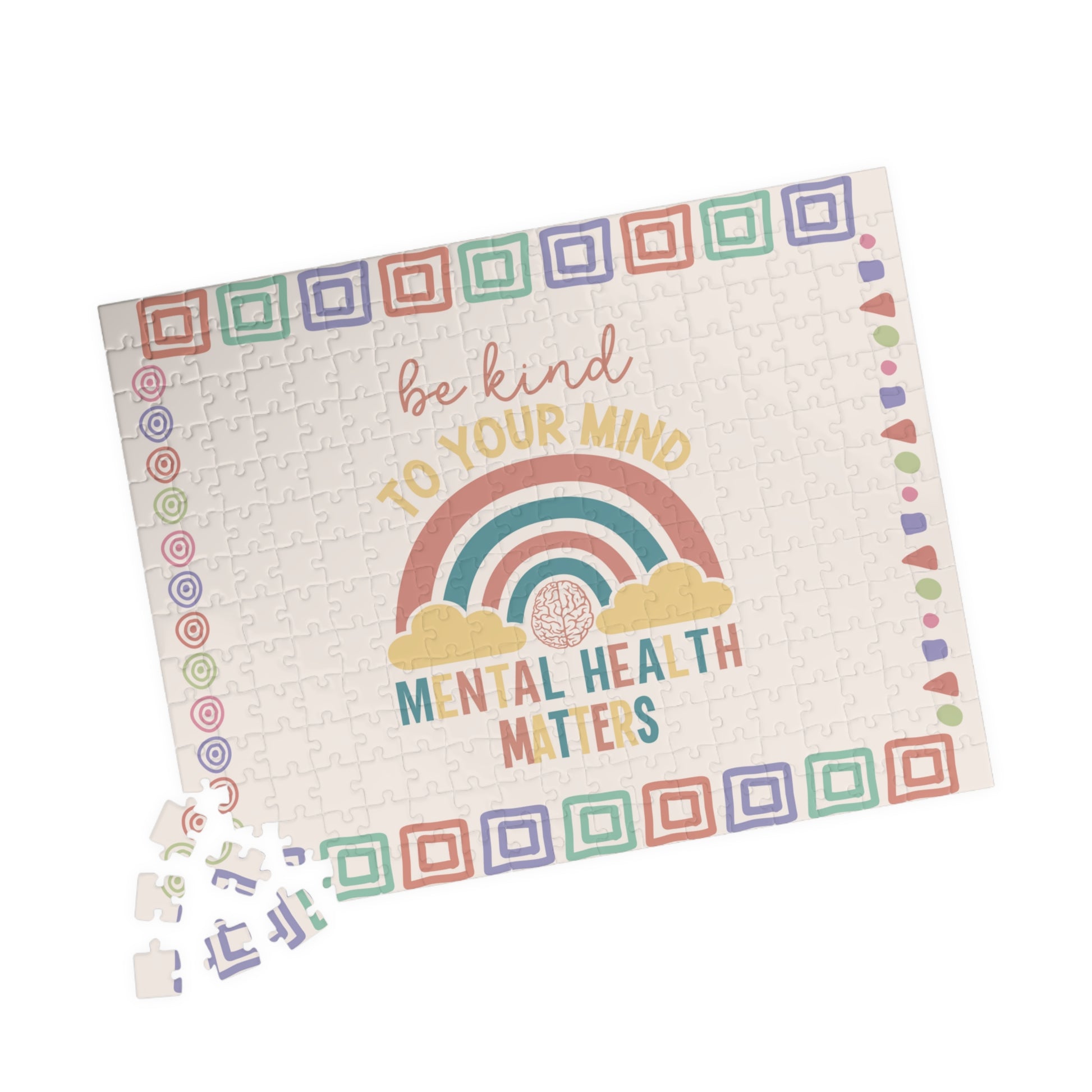 Be Kind To Your Mind Mental Health Matters - Mental Health Quote Puzzle