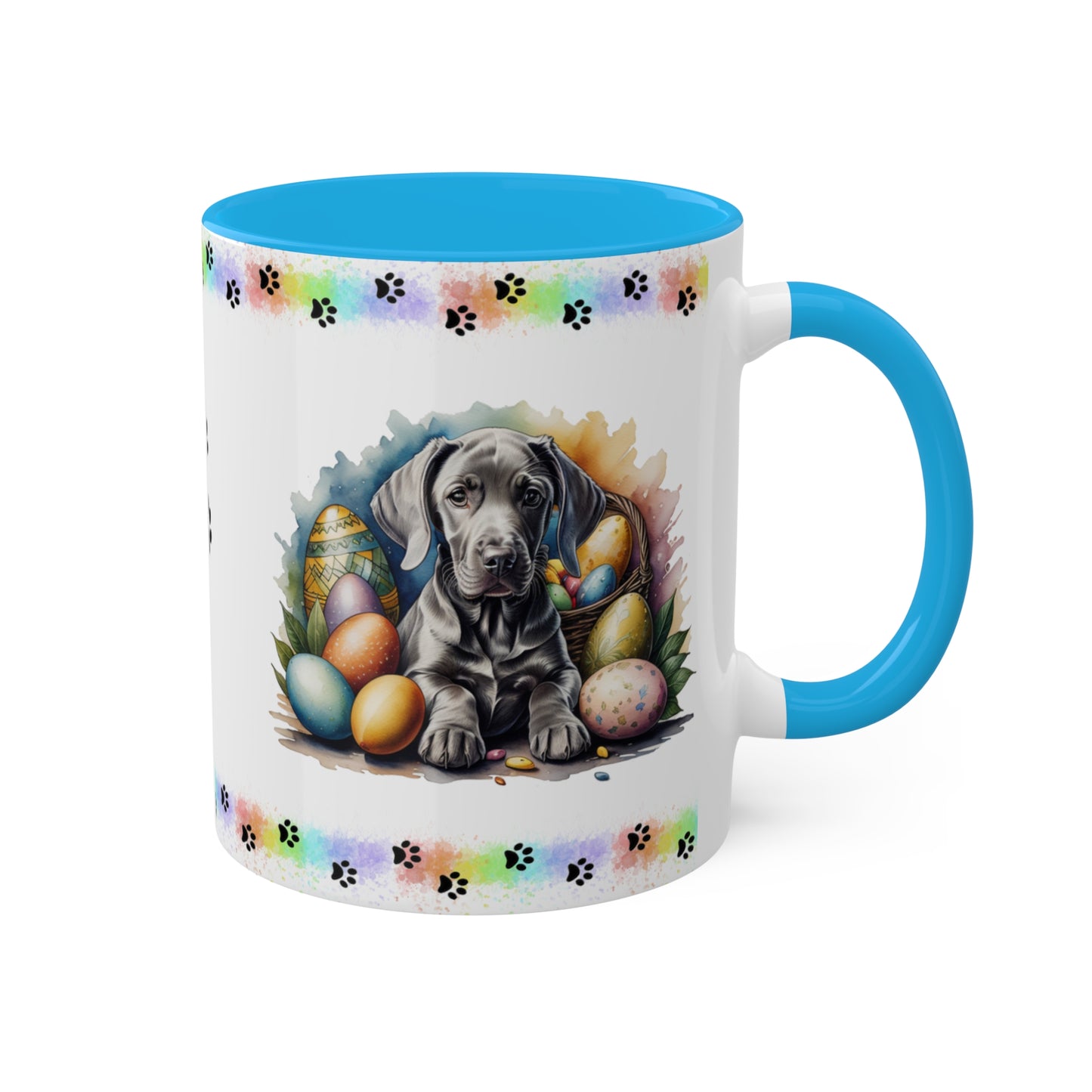 Weimaraner - Eggstra-Adorable Easter Puppy Two-Tone Coffee Mug, 11oz