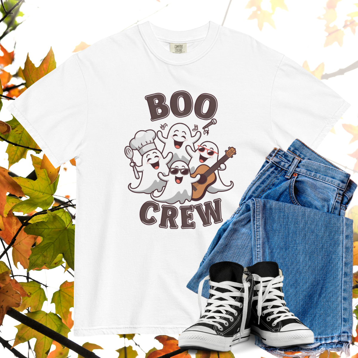 Boo Crew Comfort Colors Heavyweight Halloween T-shirt