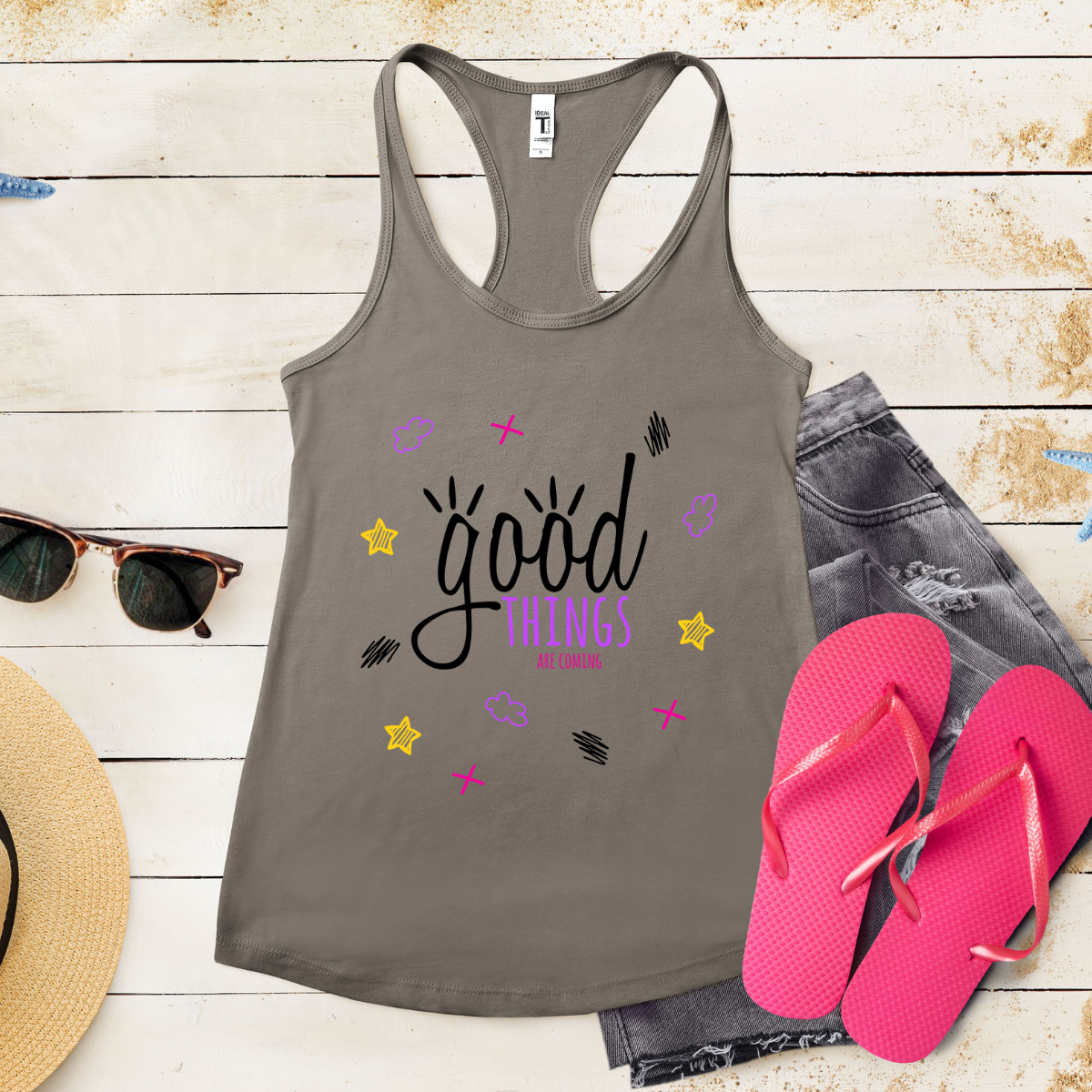 Good Things Are Coming - Women's Ideal Racerback Tank