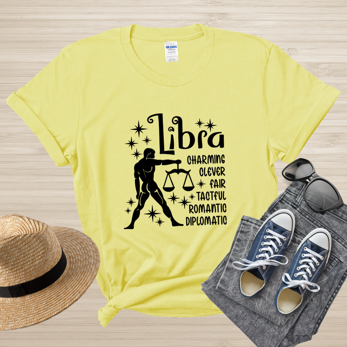 Libra Zodiac T-Shirt, Astrology Shirt for Libra, Horoscope Gift, Libra Birthday, Libra Season Gift, Perfect Gift for Libra, Zodiac Sign Tee