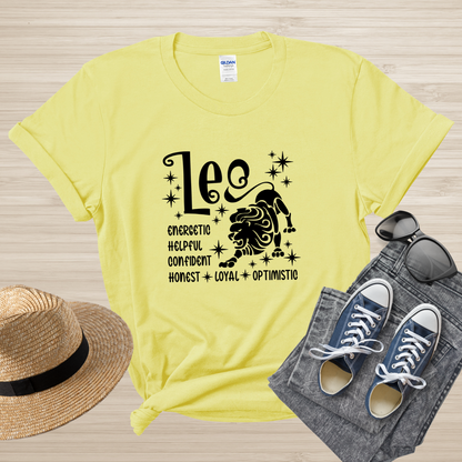 Leo Zodiac T-Shirt, Astrology Shirt for Leo, Horoscope Gift, Leo Birthday, Leo Season Gift, Perfect Gift for Leo, Leo Zodiac Sign Tee