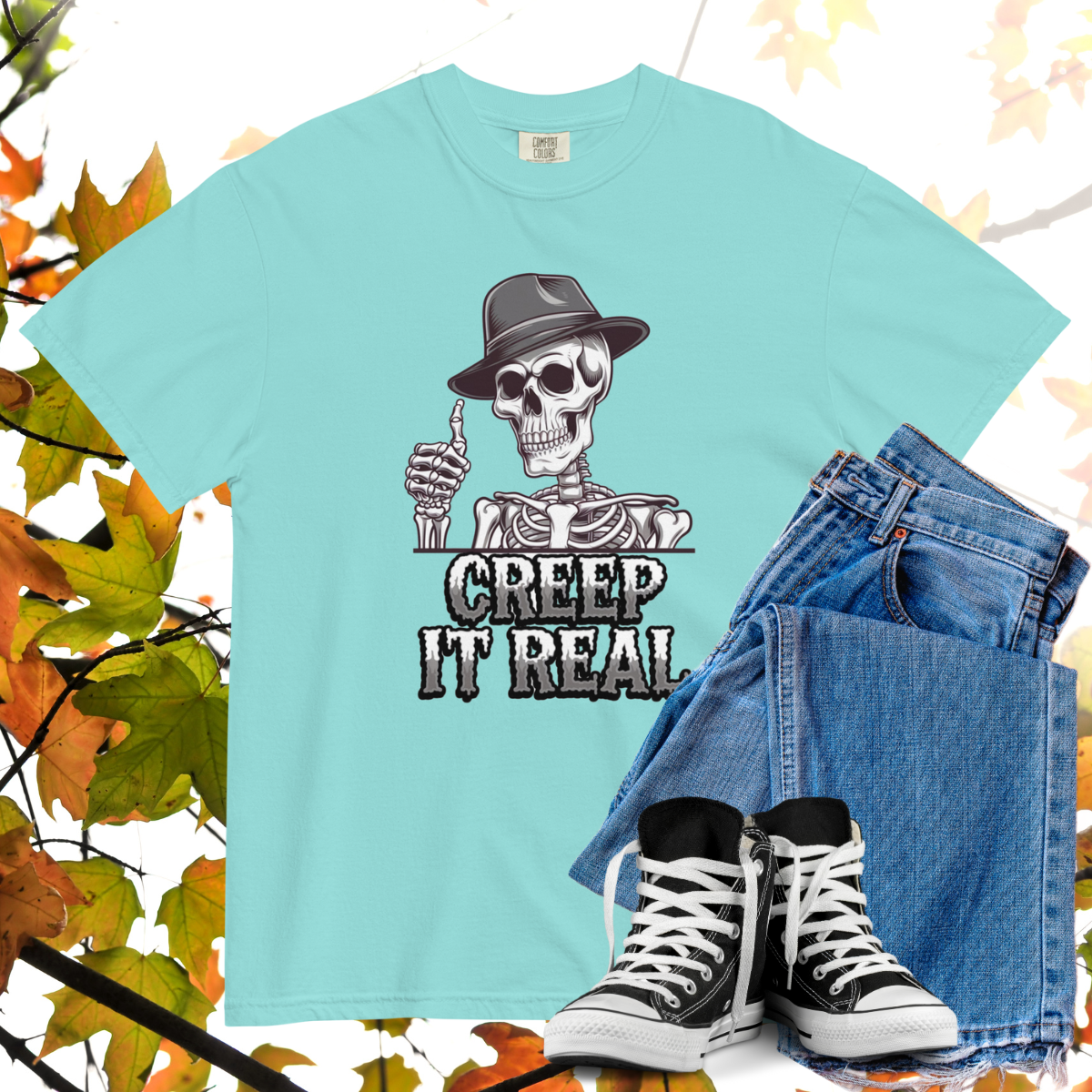 Creep It Real Comfort Colors Heavyweight Halloween T-shirt