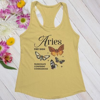 Aries Butterfly Zodiac Women's Racerback Tank