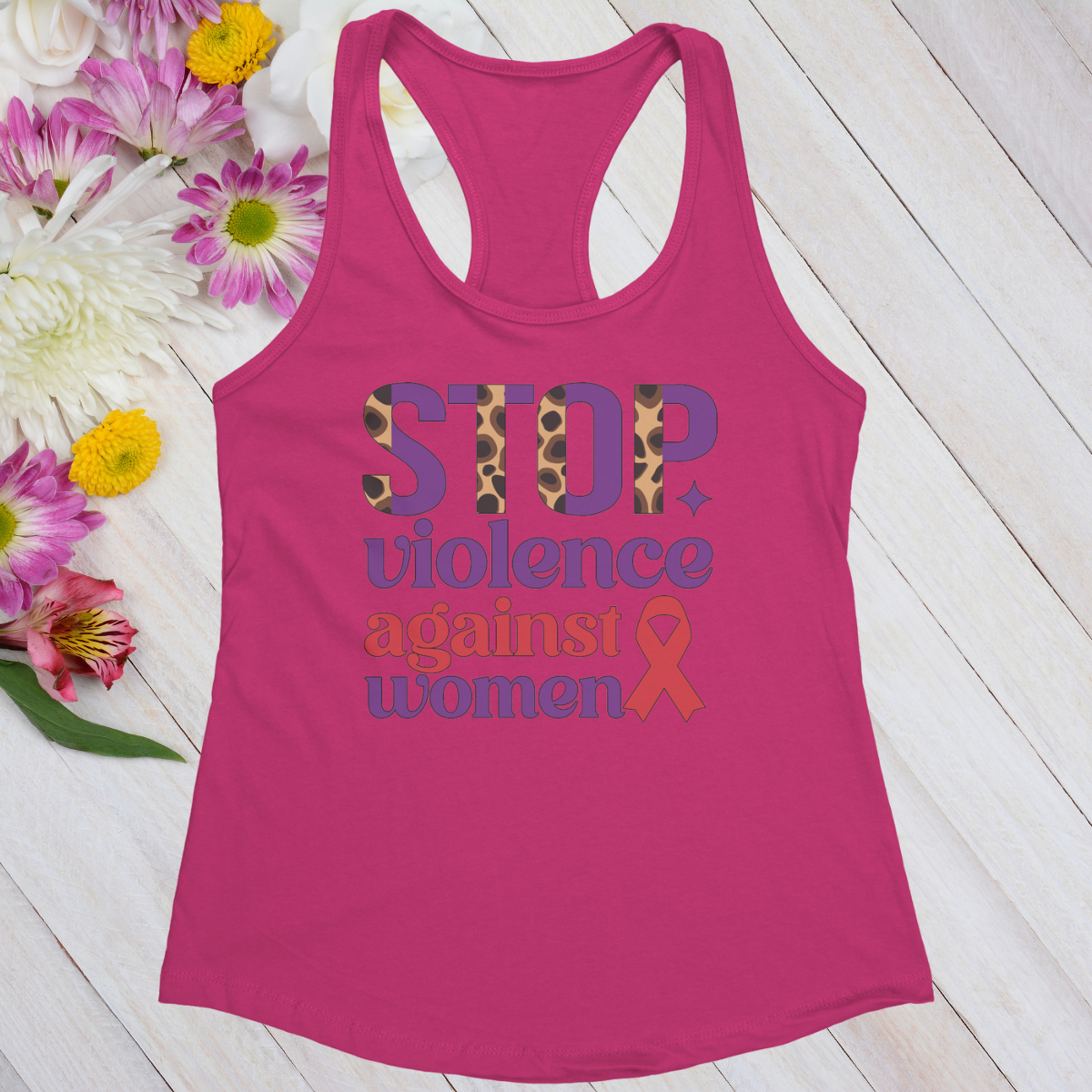 Stop Violence Against Women Women's Ideal Racerback Tank