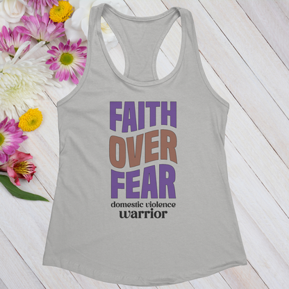 Faith Over Fear Women's Ideal Racerback Tank