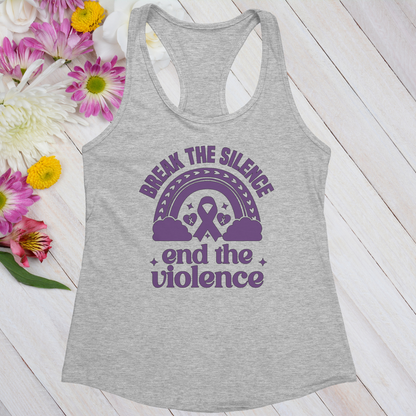 Break The Silence End The Violence Women's Ideal Racerback Tank