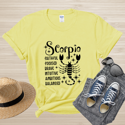 Scorpio Zodiac T-Shirt, Scorpio Astrology Shirt, Horoscope Gift, Scorpio Birthday, Scorpio Season Gift, Perfect Gift for Scorpio, Zodiac Tee