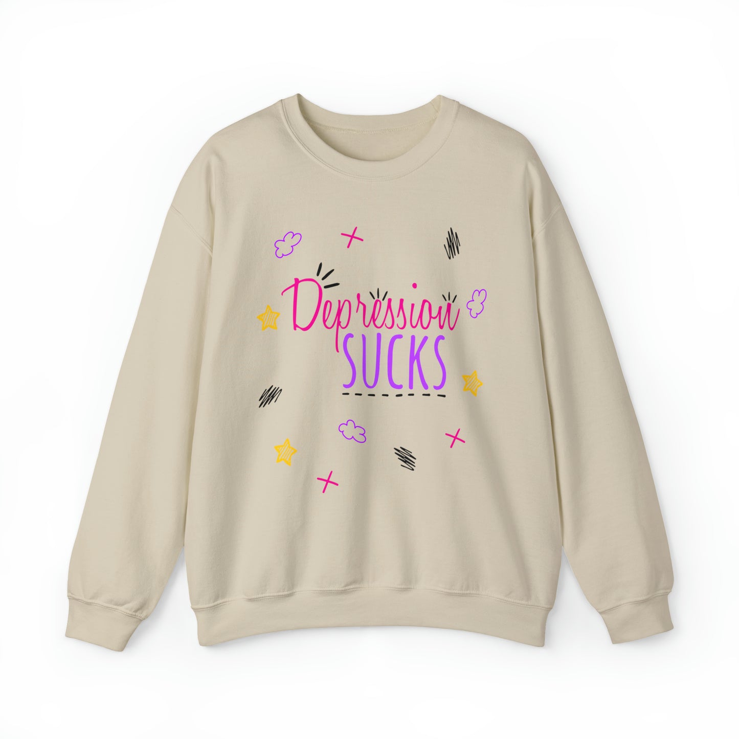 Depression Sucks - Depression Awareness Unisex Heavy Blend™ Crewneck Sweatshirt