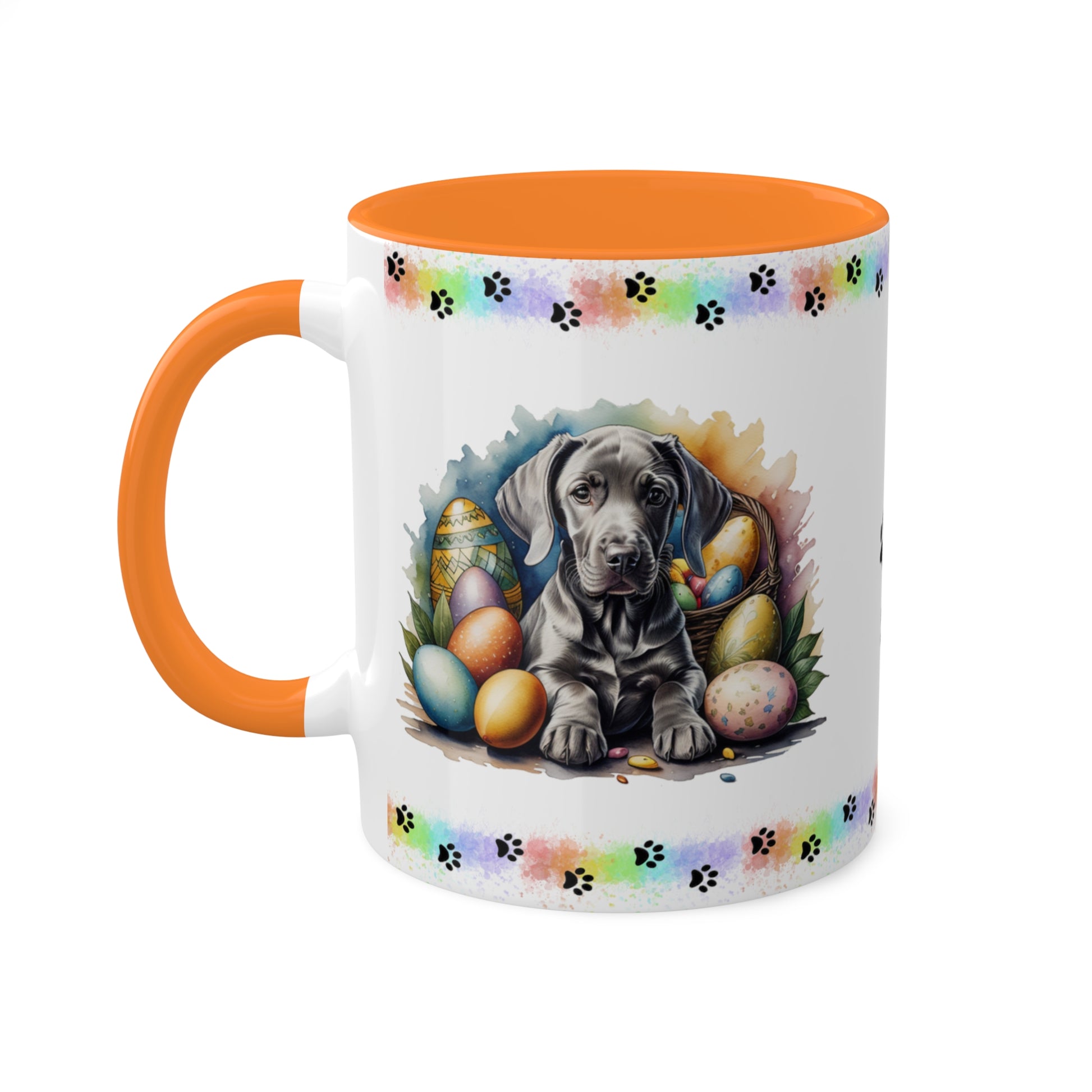 Weimaraner - Eggstra-Adorable Easter Puppy Two-Tone Coffee Mug, 11oz