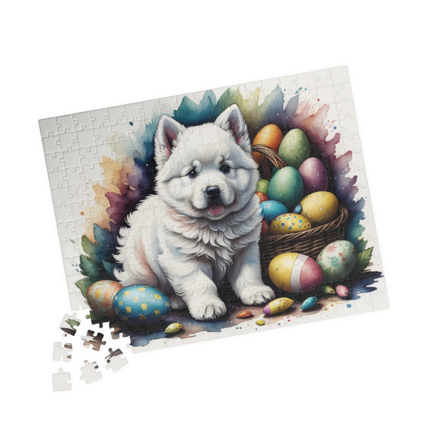 Samoyed - Hoppy Paws Easter Delight Mental Health Puzzle