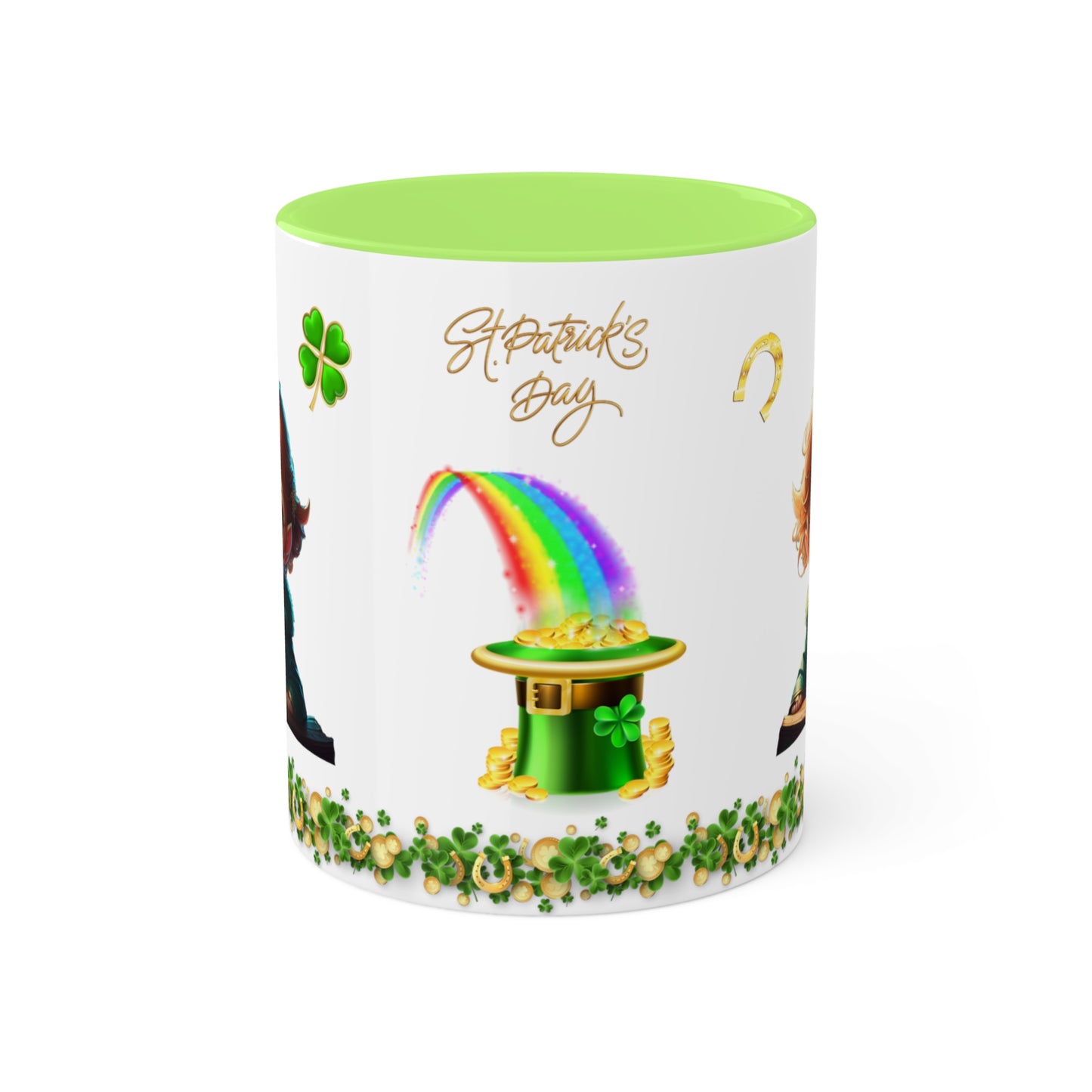 Leprechaun Labyrinth Logic - St. Patrick's Day Two-Tone Coffee Mug