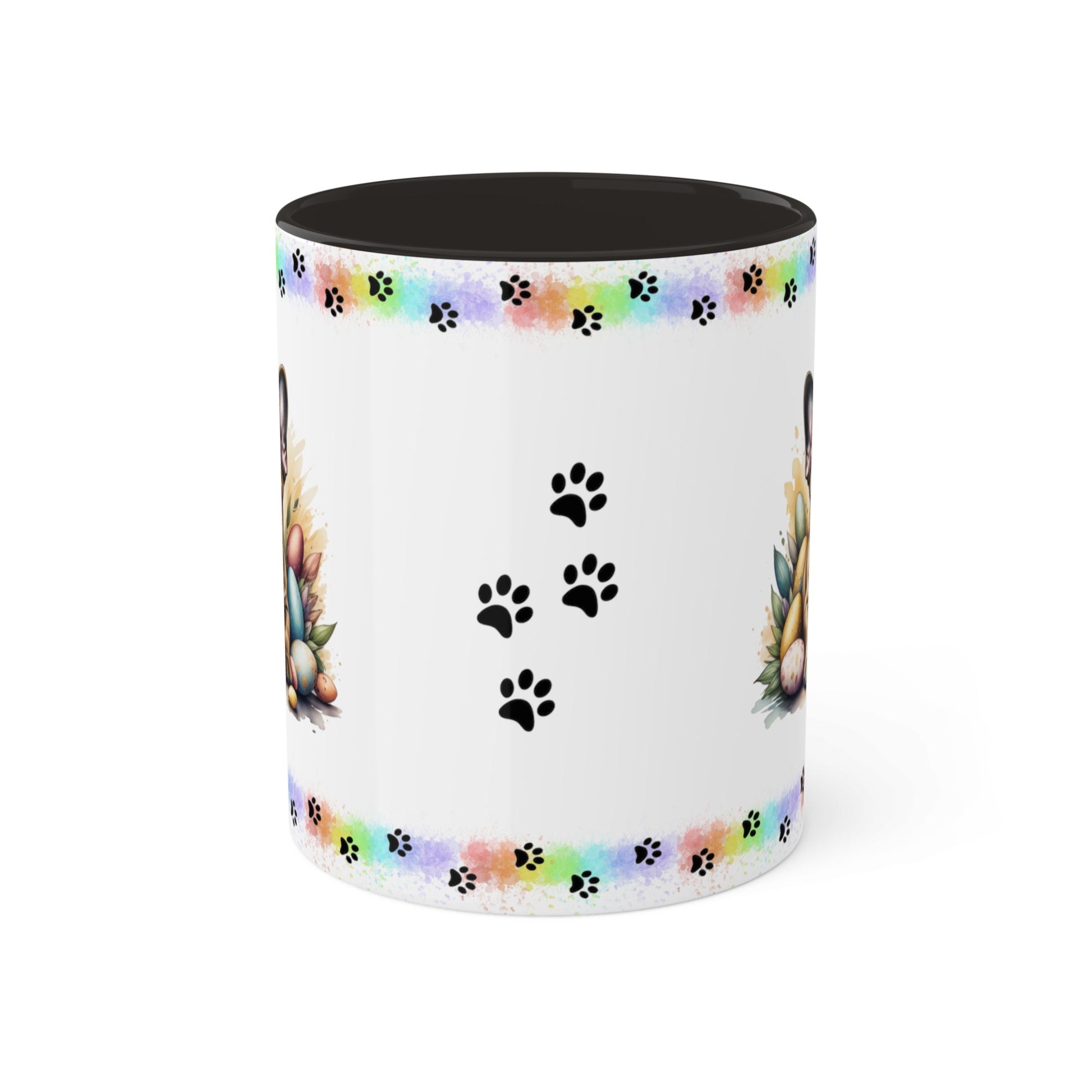 French Bulldog - Eggstra-Adorable Easter Puppy Two-Tone Coffee Mug, 11oz