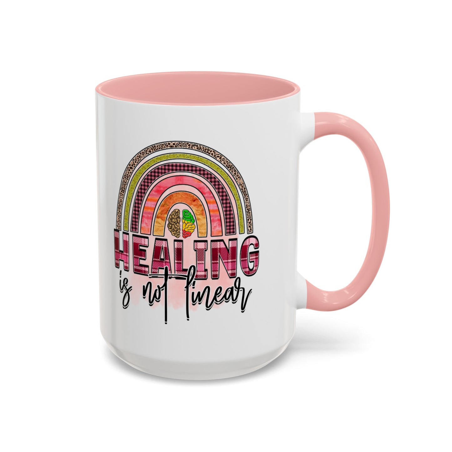 Healing Is Not Linear - Accent Coffee Mug (11, 15oz)