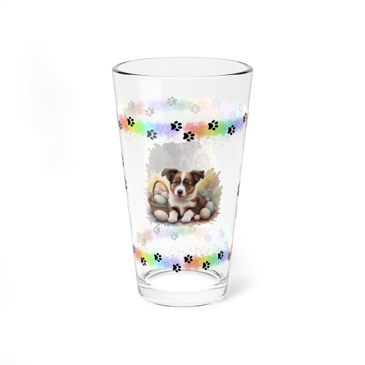 Border Collie - Pawsitively Joyful Easter Puppy - Pint Glass, 16oz