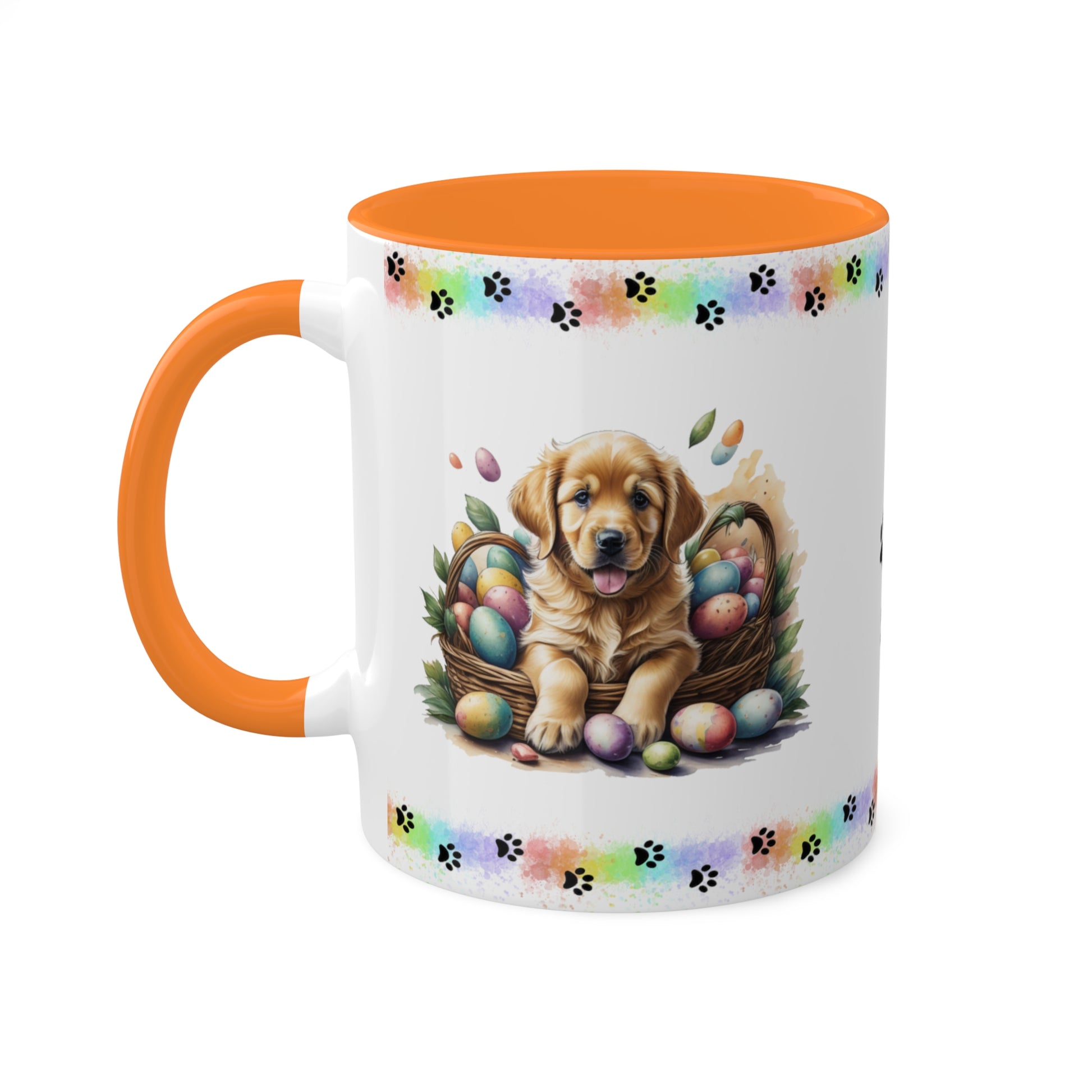 Golden Retriever - Eggstra-Adorable Easter Puppy Two-Tone Coffee Mug, 11oz