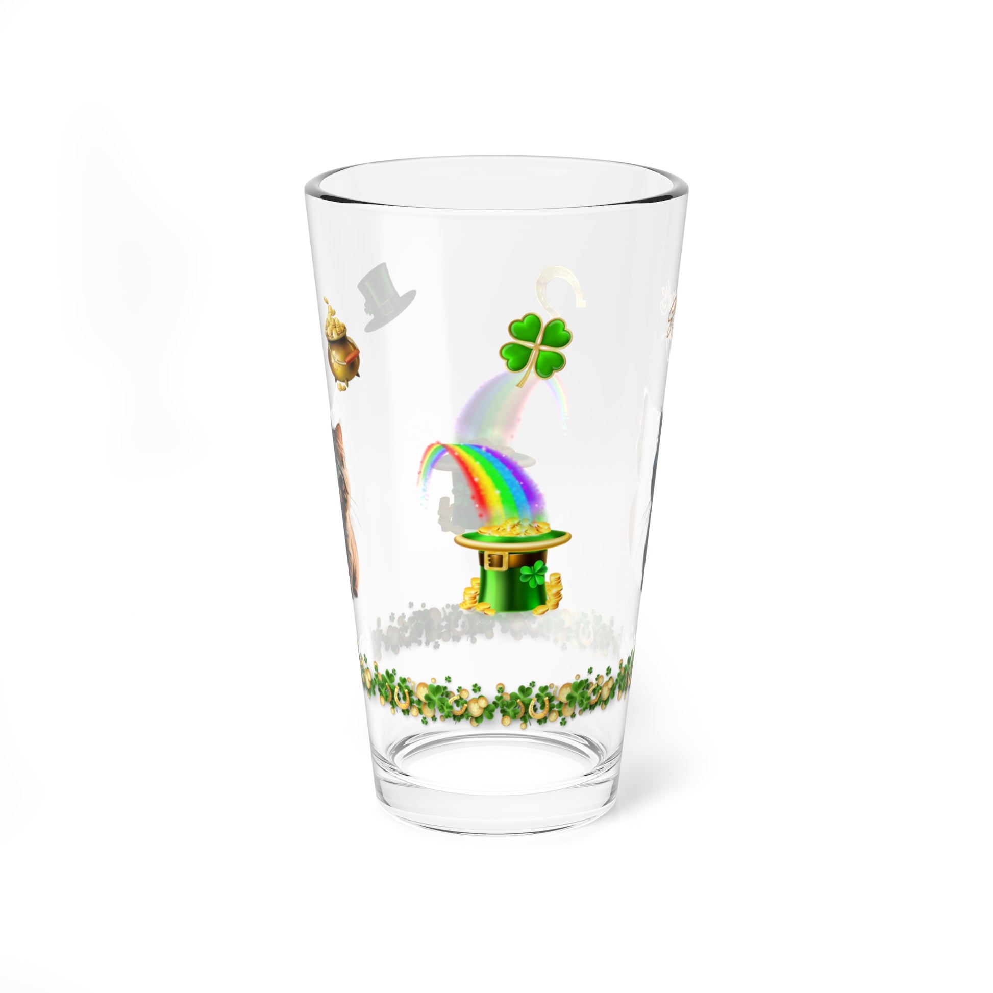 Lucky Labyrinth of Little Paws - St. Patrick's Day Pint Glass, 16oz