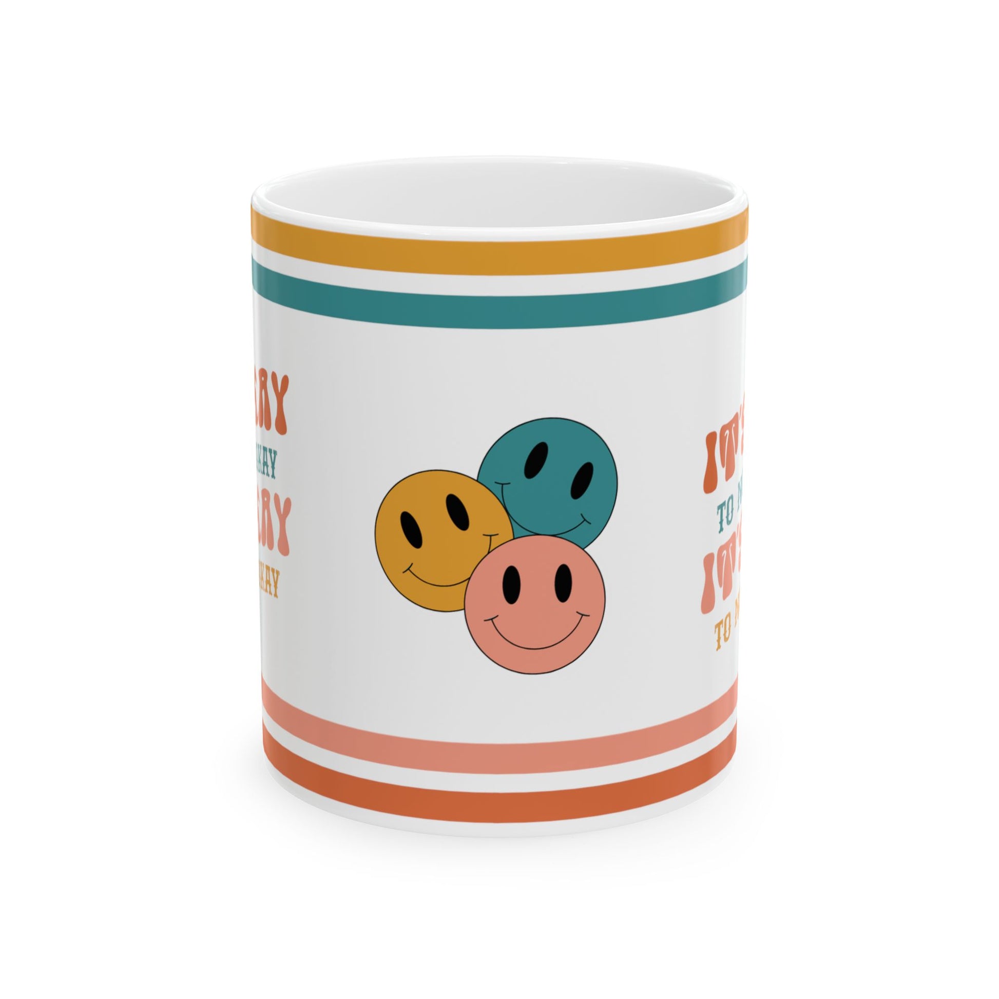 It's Okay To Not Be Okay Retro Ceramic Mug, (11oz, 15oz)