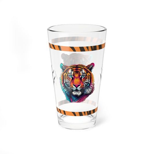 Roar to Renewal: Tiger-Inspired Pint Glass, 16oz