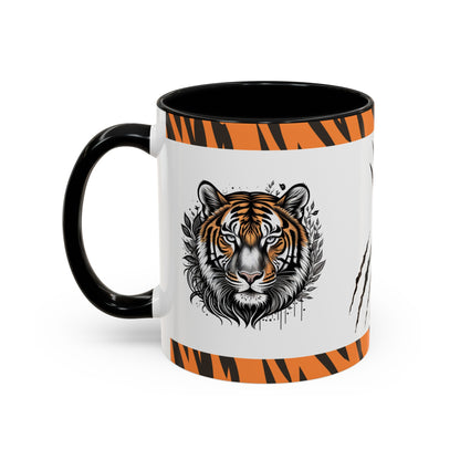 Empower Your Mind: Tiger Accent Coffee Mug (11, 15oz)