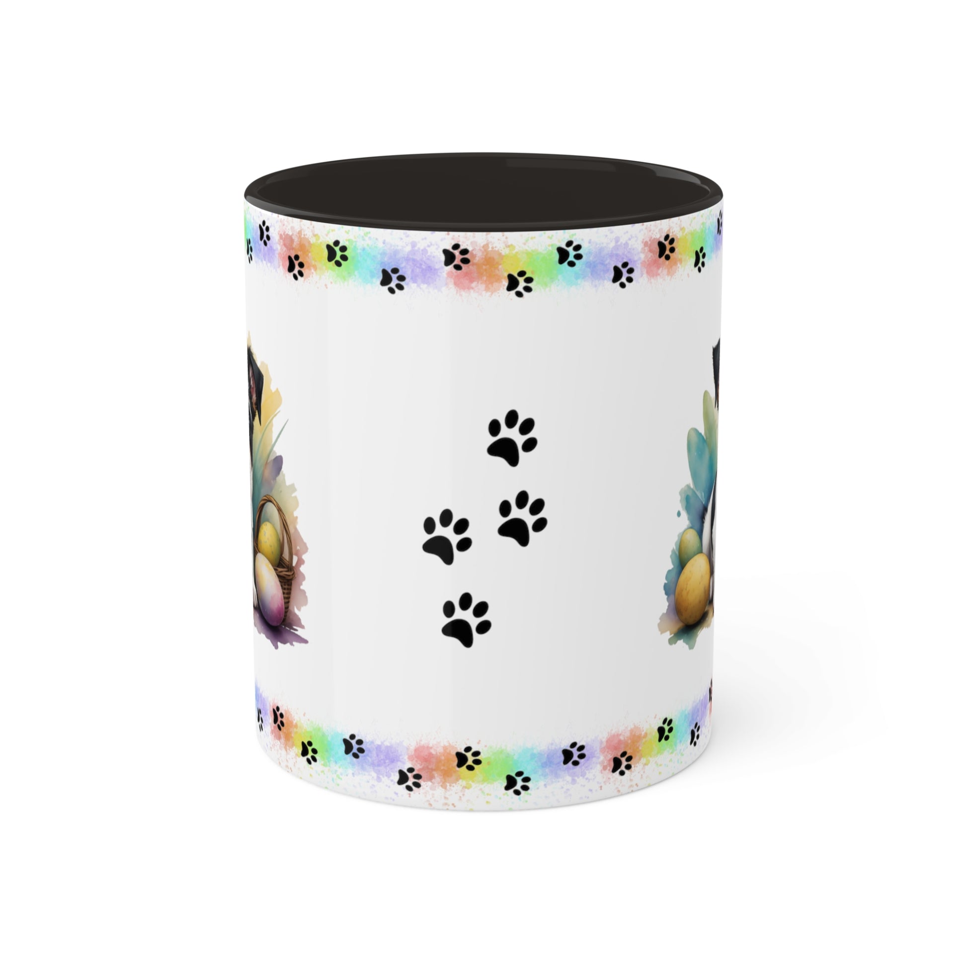 Jack Russel Terrier - Eggstra-Adorable Easter Puppy Two-Tone Coffee Mug, 11oz