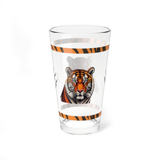 Strength Unleashed: Tiger-Inspired Pint Glass, 16oz