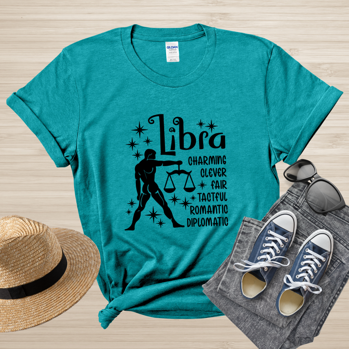 Libra Zodiac T-Shirt, Astrology Shirt for Libra, Horoscope Gift, Libra Birthday, Libra Season Gift, Perfect Gift for Libra, Zodiac Sign Tee