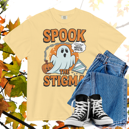 Spook The Stigma Comfort Colors Heavyweight Halloween T-shirt