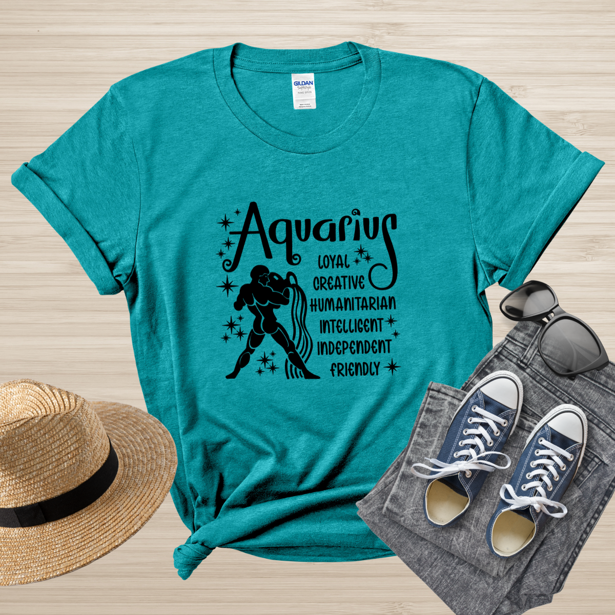 Aquarius Zodiac T-Shirt, Astrology Shirt for Aquarius, Horoscope Gift, Aquarius Birthday, Aquarius Season Gift, Aquarius Gift, Zodiac Tee