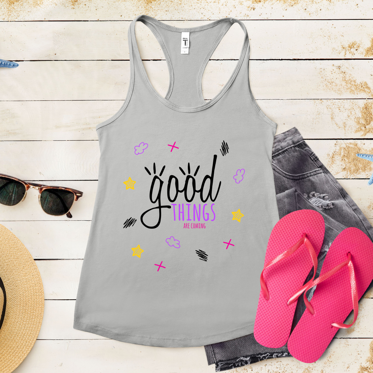 Good Things Are Coming - Women's Ideal Racerback Tank