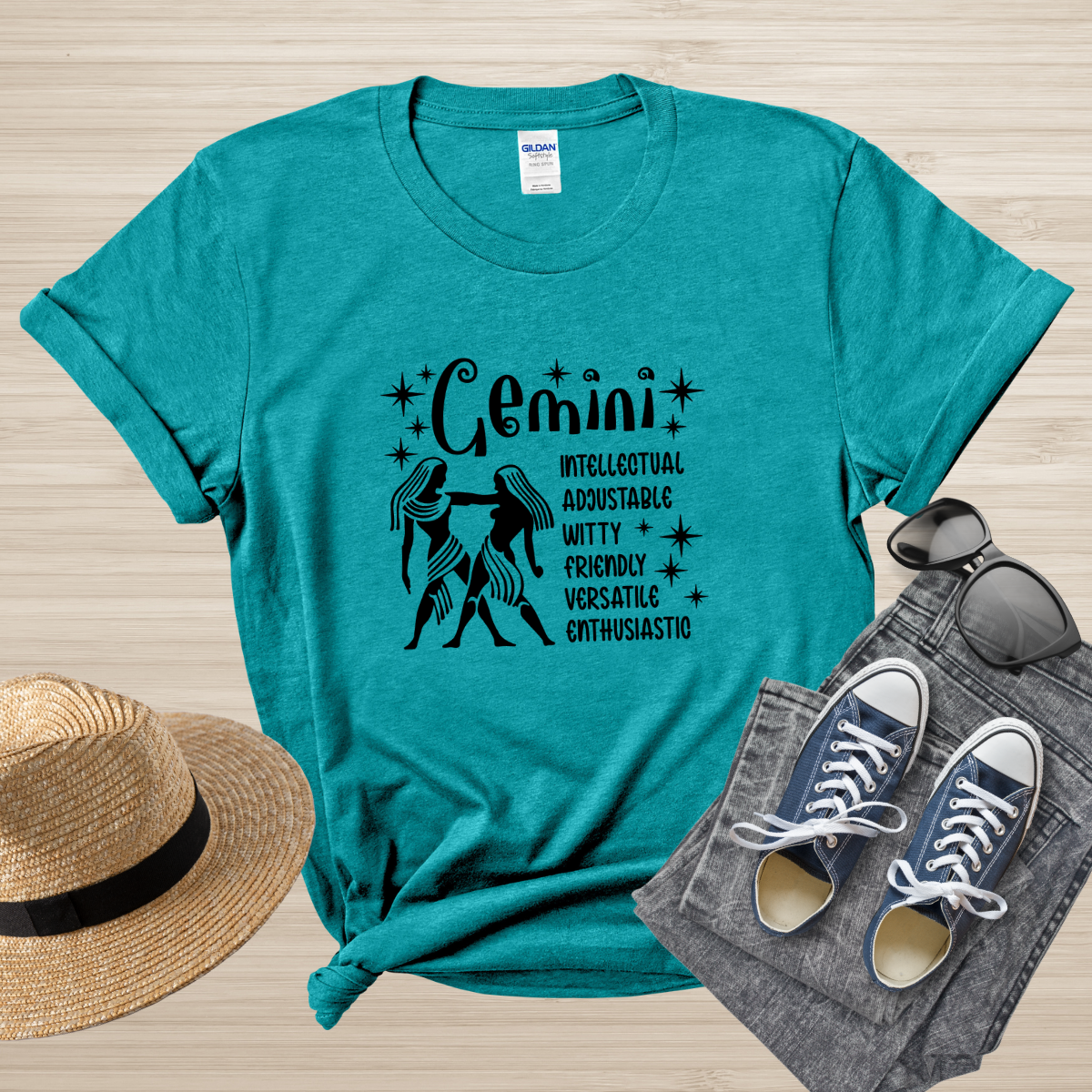 Gemini Zodiac T-Shirt, Astrology Shirt for Gemini, Horoscope Gift, Gemini Birthday, Gemini Season Gift, Perfect Gift for Gemini, Zodiac Tee