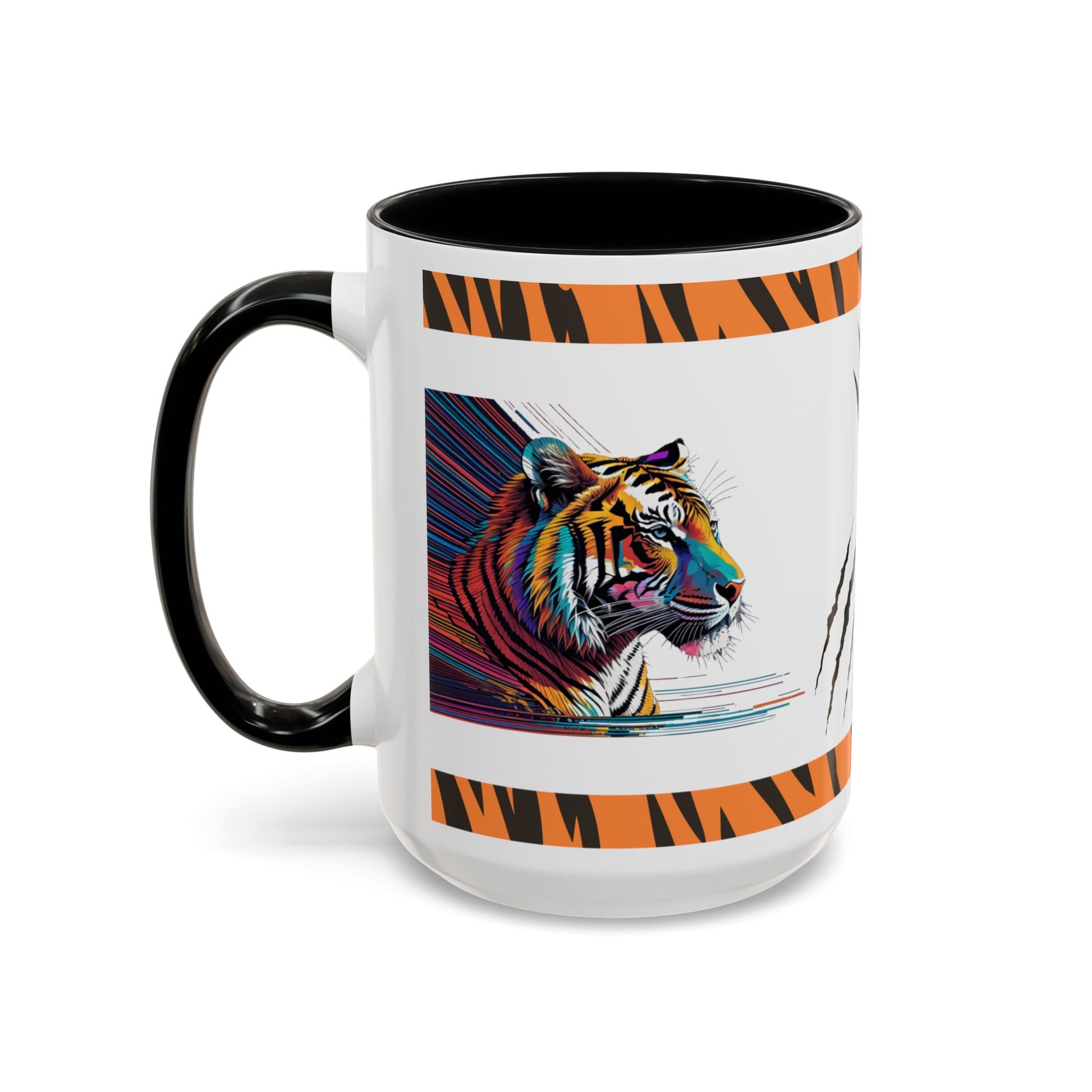 Bold Tiger Strides: Tiger Accent Coffee Mug (11, 15oz)