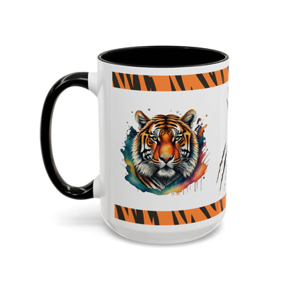 Tiger Tranquility: Tiger Accent Coffee Mug (11, 15oz)