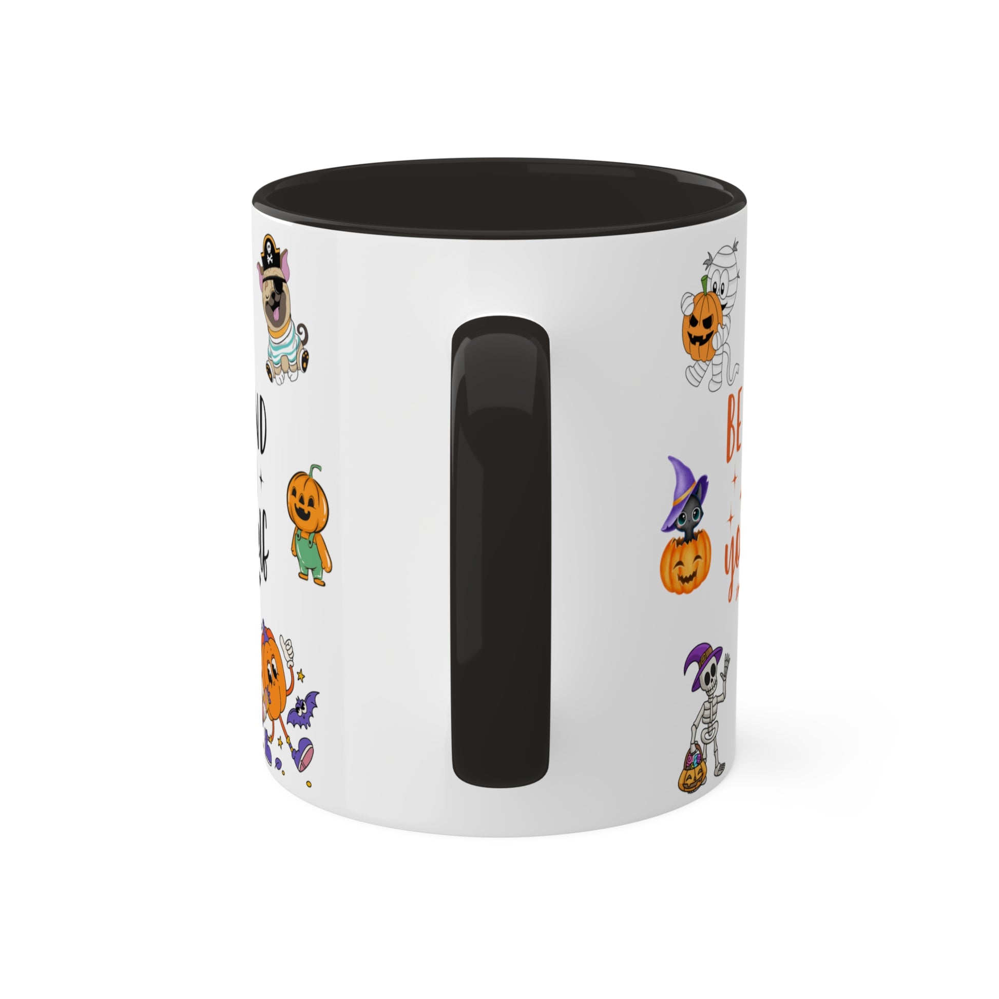 Be Kind To Yourself - Halloween Affirmation Mug - 11oz Ceramic Coffee Cup with Positive Quotes & Cute Vibes