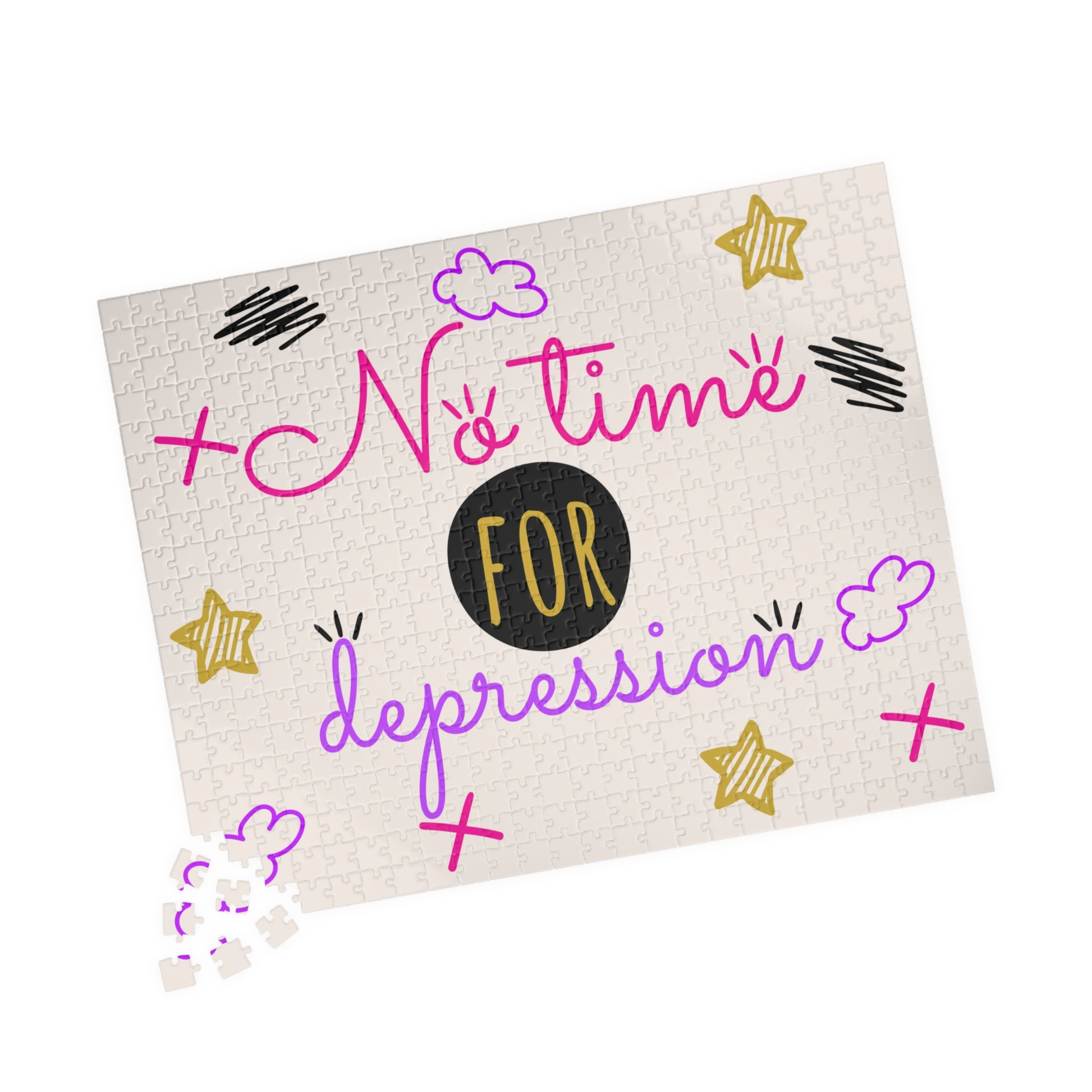 No Time For Depression - Doodles - Puzzle