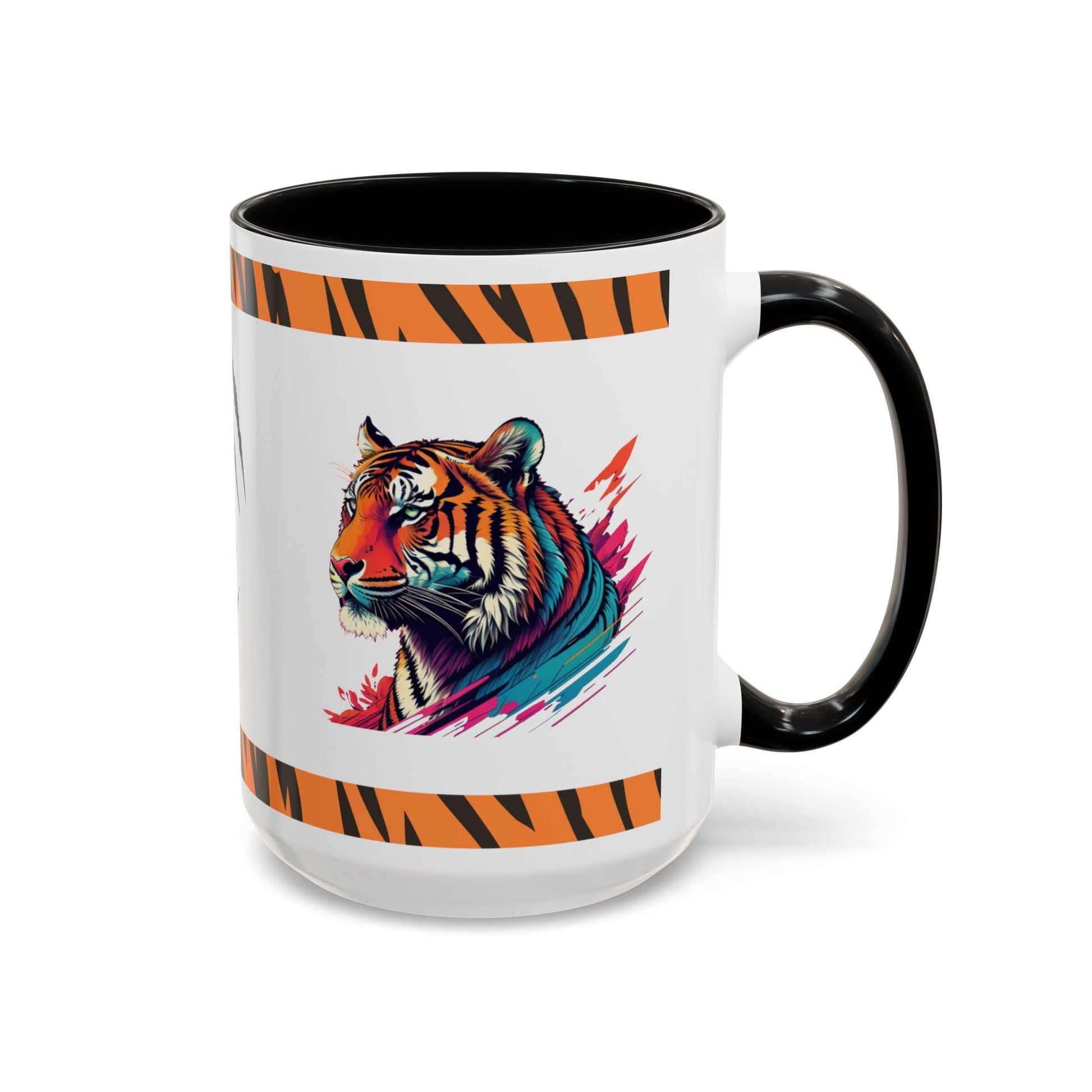 Calm in the Tiger's Stripes: Tiger Accent Coffee Mug (11, 15oz)