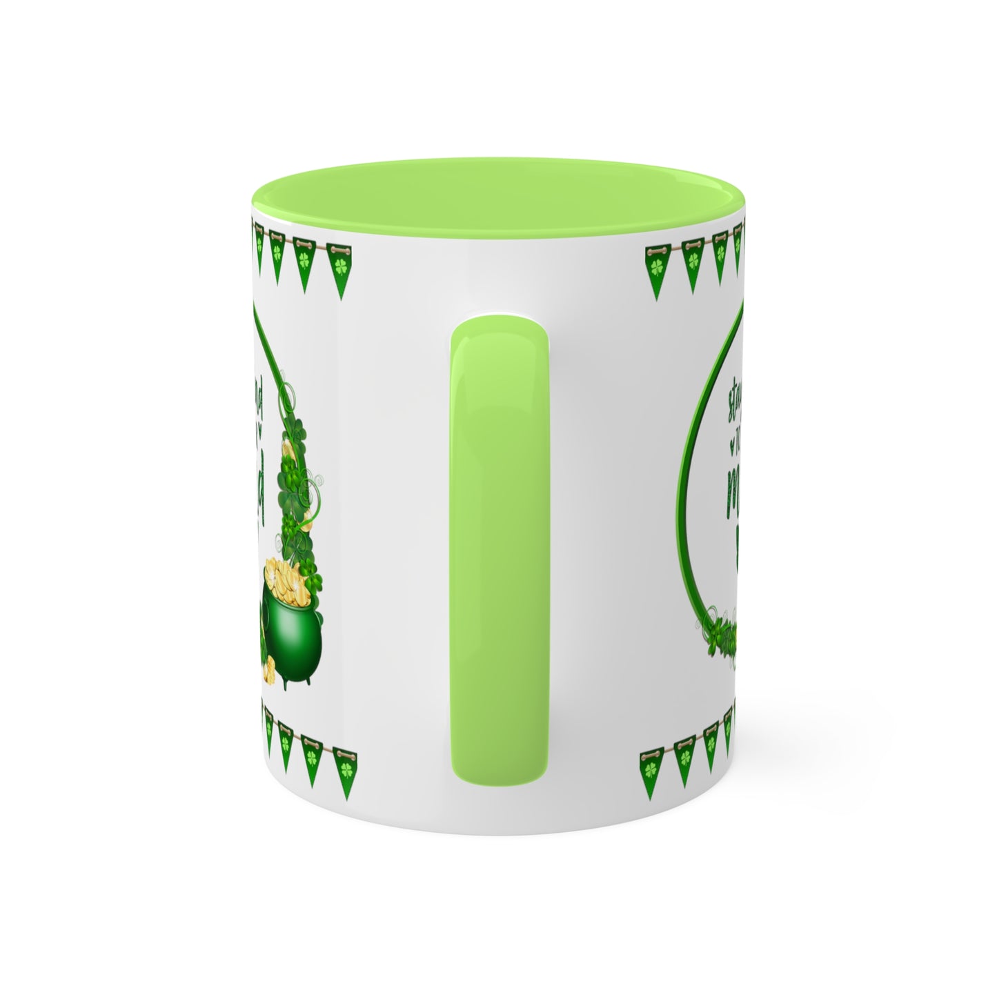 Stay Kind To Your Mind - Inspirational St. Patrick's Day Two-Tone Coffee Mug