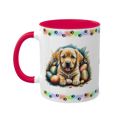 Yellow Lab - Eggstra-Adorable Easter Puppy Two-Tone Coffee Mug, 11oz