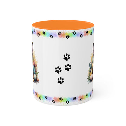 French Bulldog - Eggstra-Adorable Easter Puppy Two-Tone Coffee Mug, 11oz