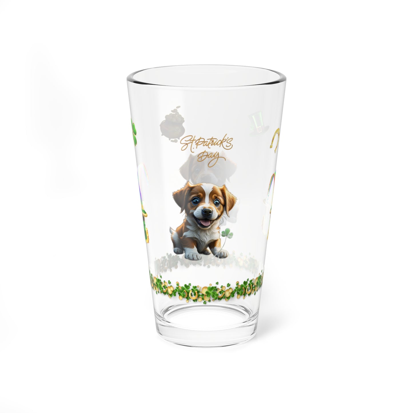 Lucky Leprechaun Pup - St. Patrick's Day Pint Glass, 16oz