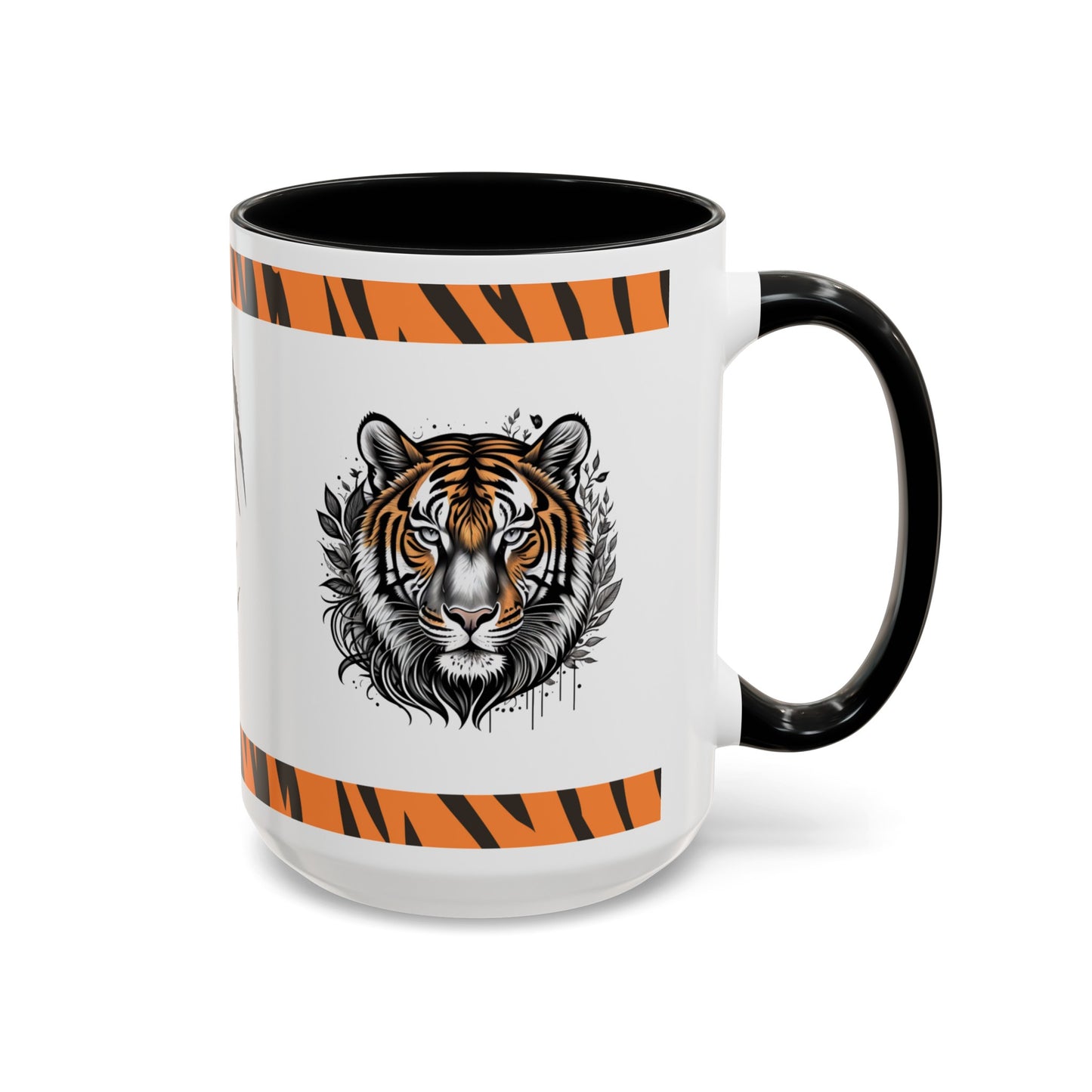 Empower Your Mind: Tiger Accent Coffee Mug (11, 15oz)