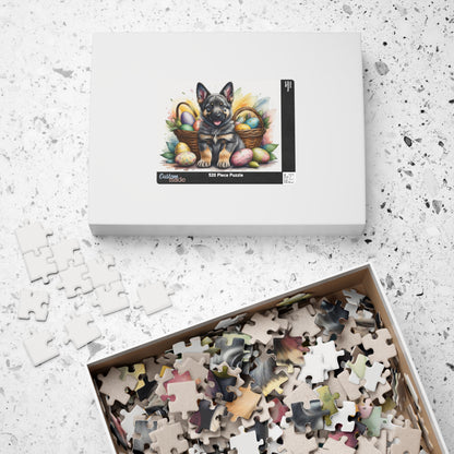 German Shepherd (Sable) Easter Puppy Puzzle - Dog Lovers, Mental Health Benefits, Holiday Fun, Mindfulness, Stress Relief, Festive Gift