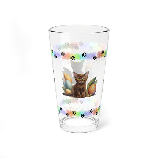 Burmese - Pawsitively Joyful Easter Kitten - Pint Glass, 16oz