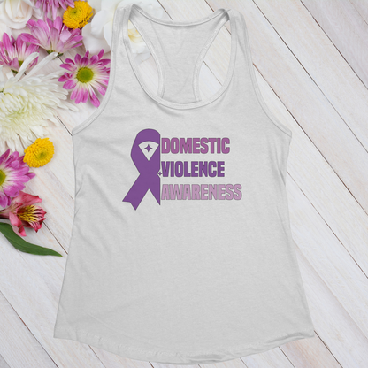 Domestic Violence Awareness Womans Ideal Racerback Tank