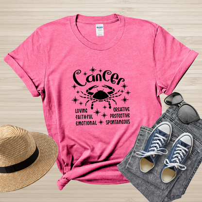 Cancer Zodiac T-Shirt, Astrology Shirt for Cancer, Horoscope Gift, Cancer Birthday, Cancer Season Gift, Perfect Gift for Cancer, Zodiac Tee