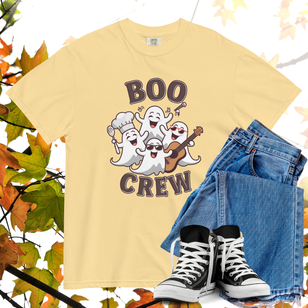 Boo Crew Comfort Colors Heavyweight Halloween T-shirt