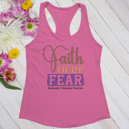 Faith Over Fear Women's Ideal Racerback Tank