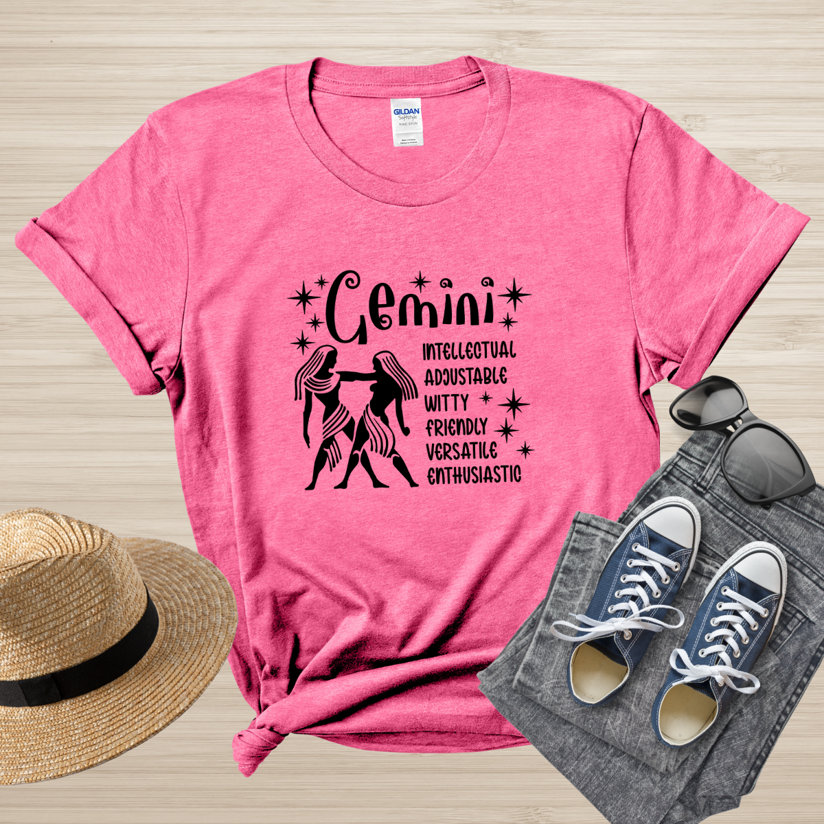 Gemini Zodiac T-Shirt, Astrology Shirt for Gemini, Horoscope Gift, Gemini Birthday, Gemini Season Gift, Perfect Gift for Gemini, Zodiac Tee