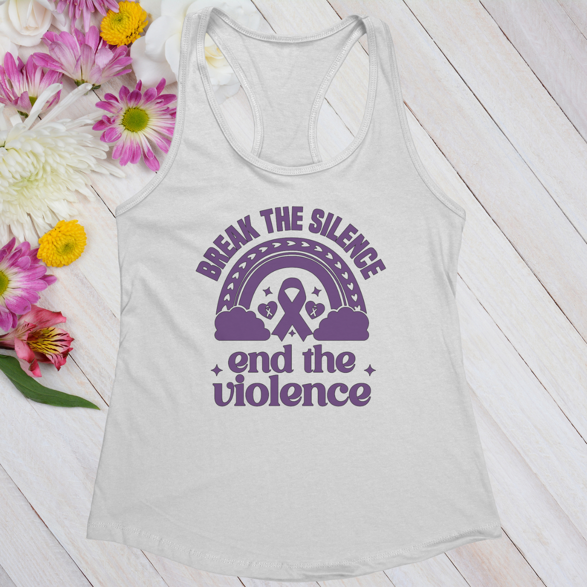 Break The Silence End The Violence Women's Ideal Racerback Tank