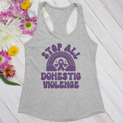 Stop All Domestic Violence Women's Ideal Racerback Tank